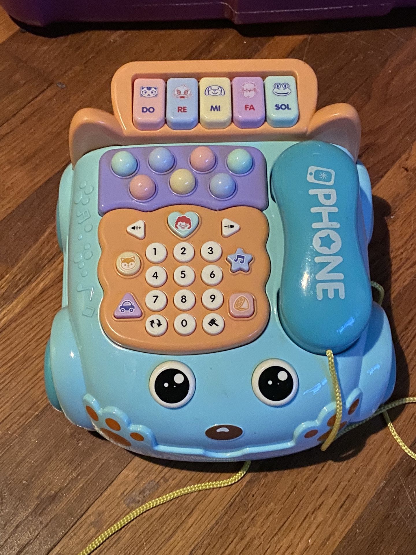 Baby Phone Toy,Baby Toy Phone Cartoon Baby Piano Music Light Toy Children Pretend Phone