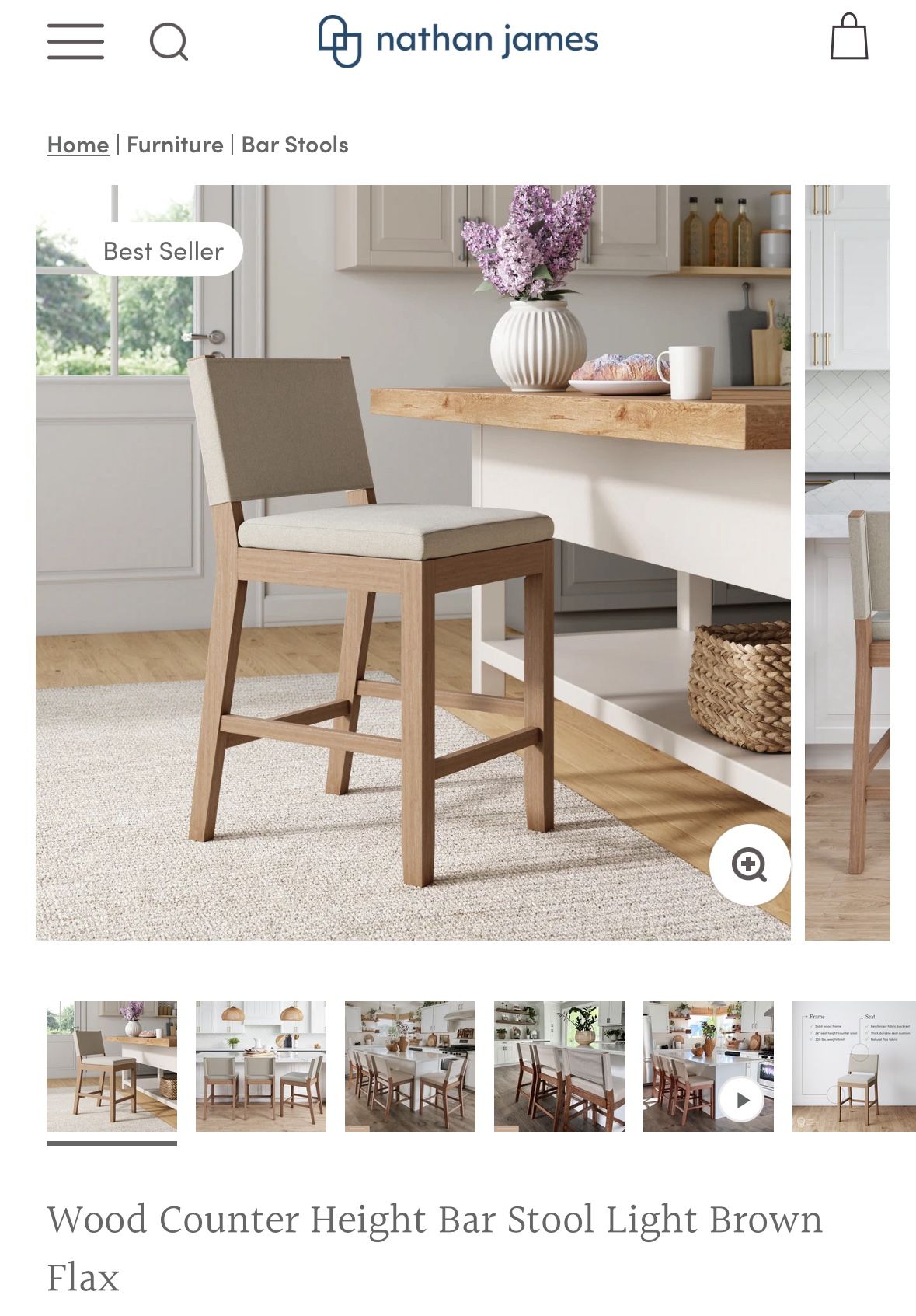 Nathan James Counter Stools Set Of 2