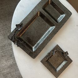 Michael Aram Black Orchid Set Of 2 Serving Tray