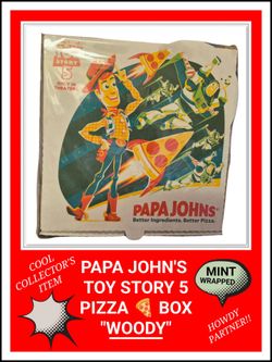 TOY STORY 5 PIZZA BOX FROM PAPA JOHN'S