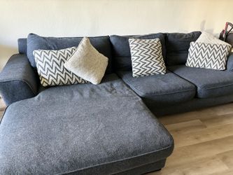 BIG COMFY BLUE SECTIONAL - ONLY HAD FOR 8 MONTHS