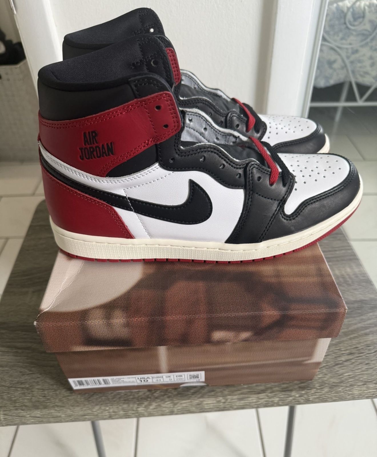 Nike Air Jordan 1 High OG Black Toe Size 10 Brand New 