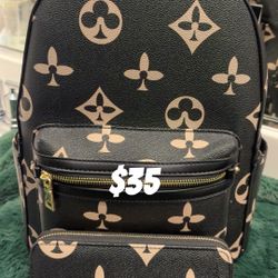 Fashion Backpack With Wallet 