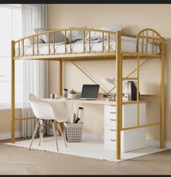 Twin Gold Loft Bed