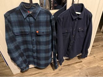 men’s flannels fit small (S)