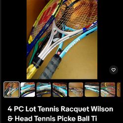 
🎾 4-Piece Tennis Racquet Lot – Wilson & Head Pickleball Ti Magnesium Match Point
GOODWYN'S where GOOD-WINS