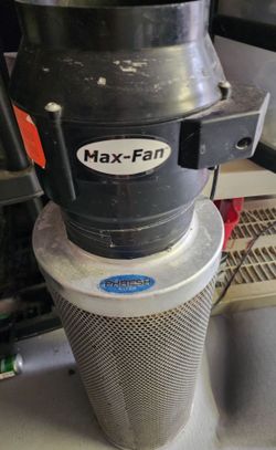 6in inline fan with phat carbon air filter