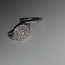 White Gold Wedding Ring Set