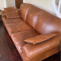 9 Foot Ralph Lauren Leather Couch