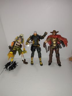 Overwatch Ultimates 6" Action Figure Lot of 3  Nice Condition