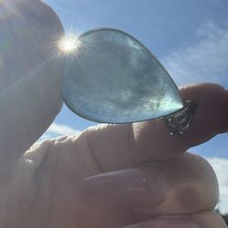 Gemstone “Devil” Aquamarine Crystal Pendant in 925 Silver