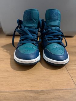Air Jordan 1 Mid Blue Teal Sneakers