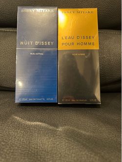 Iconic Issey Miyake Bundle • NOIR AMBRE 100 ml • BLEU ASTRAL 120 ml • Both SEALED • $90 total