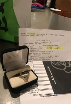 10k diamond ring bridal set