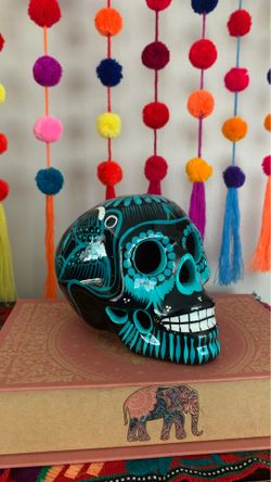 Hand painted skull Talavera