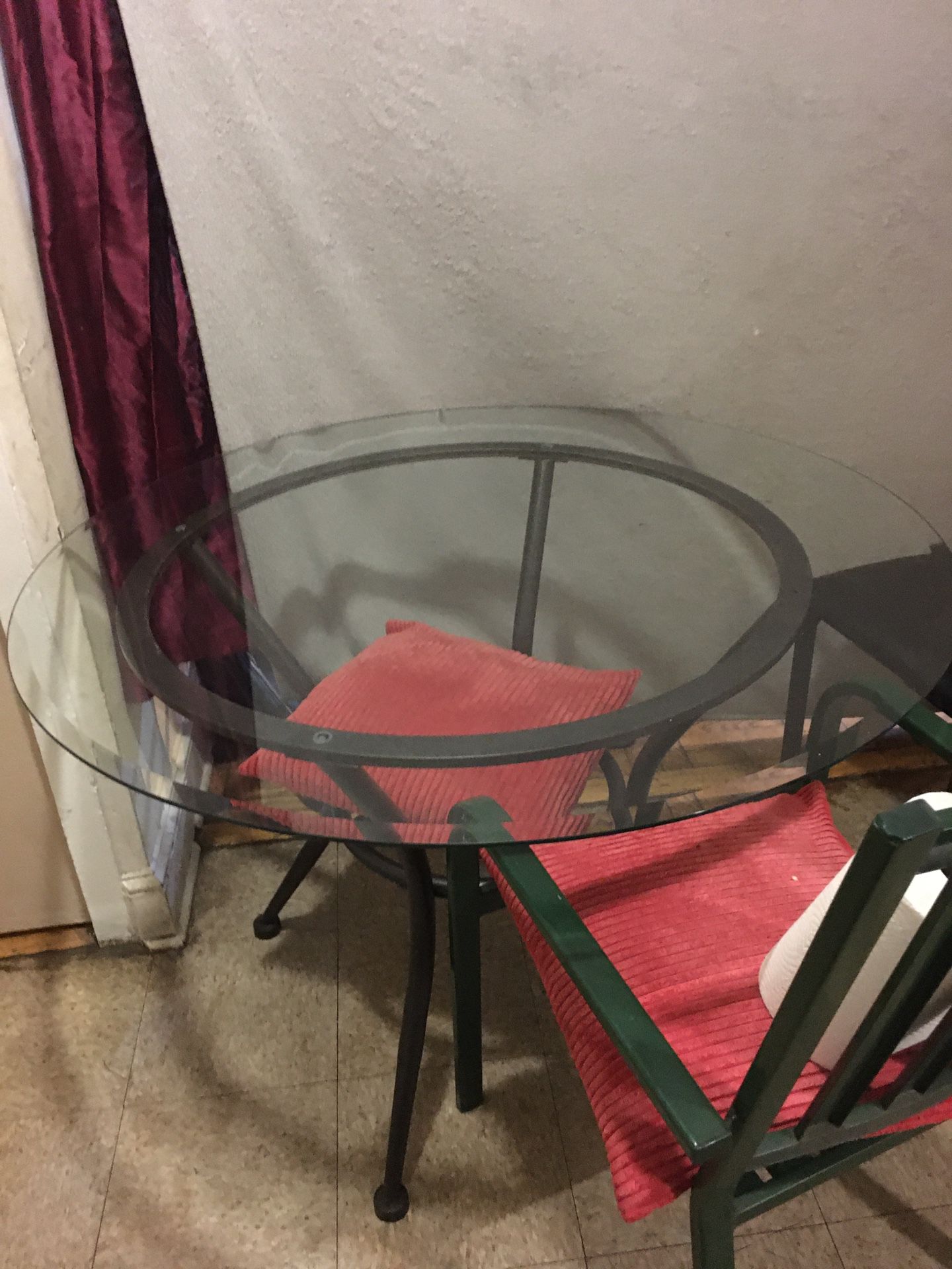 Glass table on sale good offer