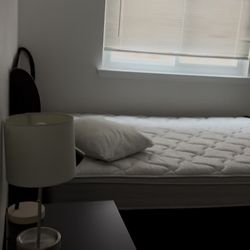 Queen sleigh bed and mattress