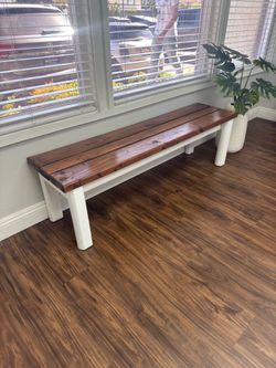 Rustic Farmhouse Solid Wood Bench