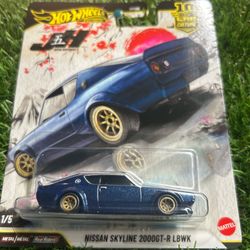 Nissan Skyline 2000GT-R LBWK blue Hot Wheels car #jdm #racing