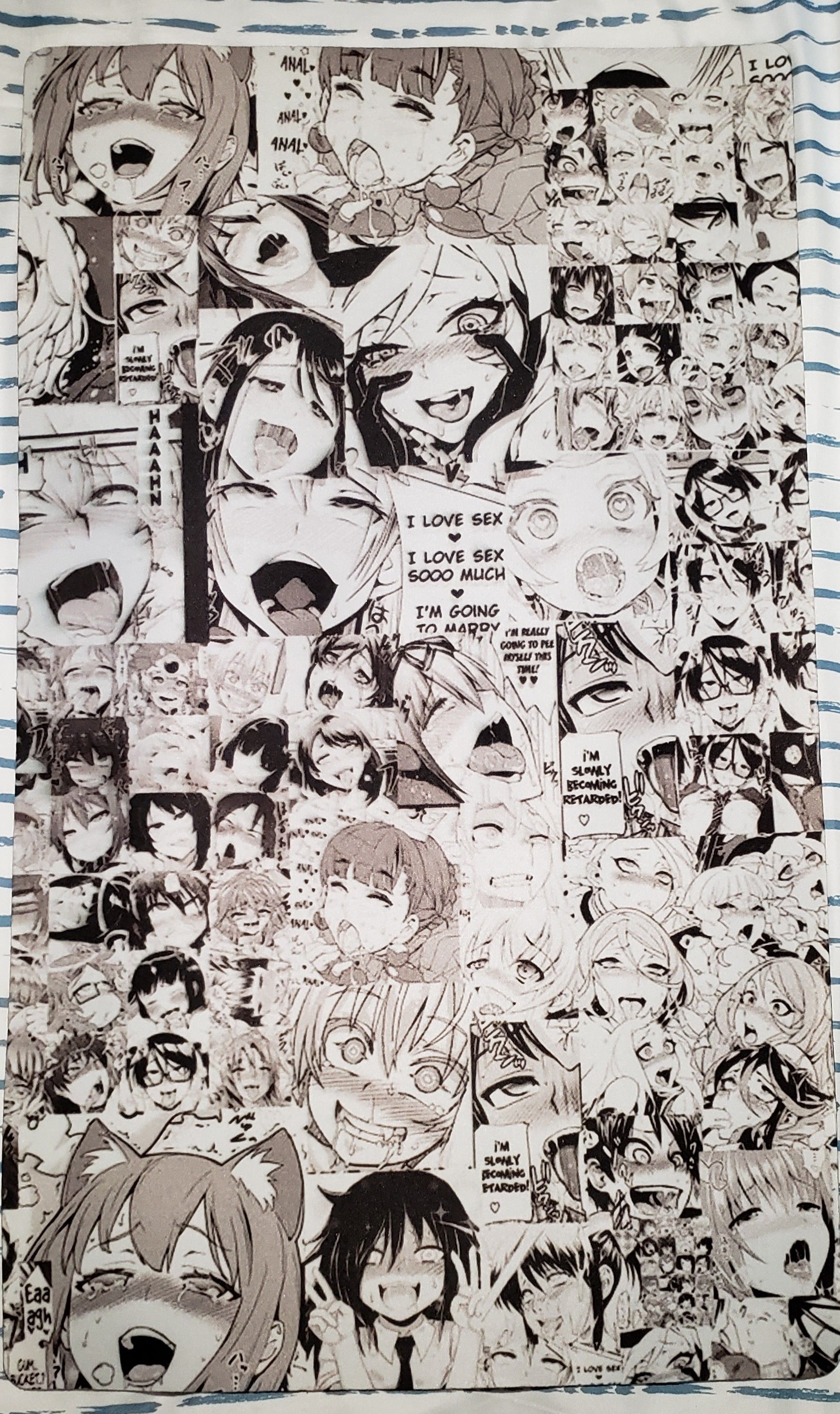 Ahegao Design Card playmat / Mouse pad