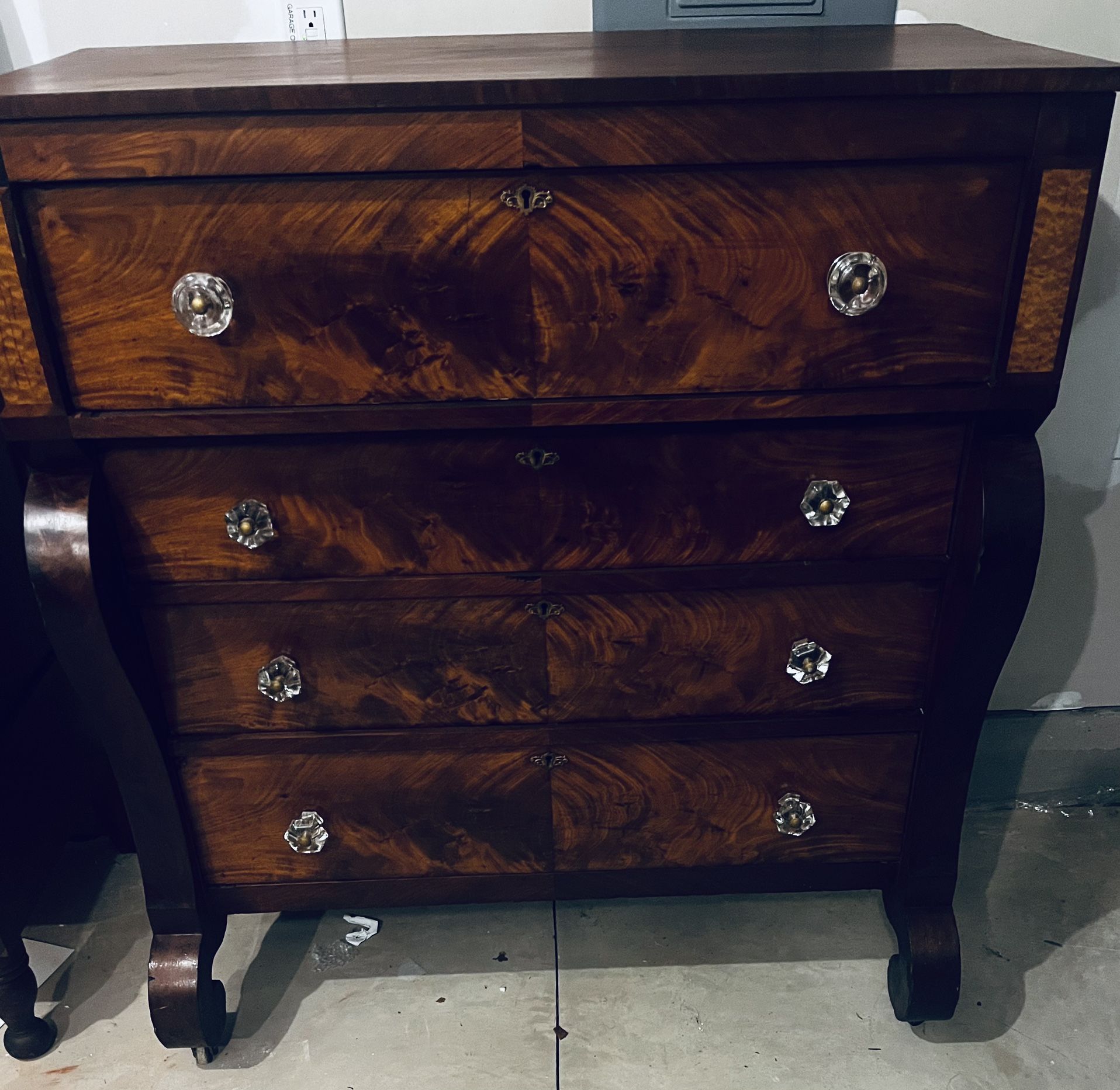 1800’s Empire  Mahogany Chest