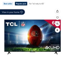 TCL 65in Smart Roku Tv