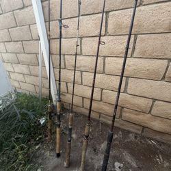 5 Fishing Poles 