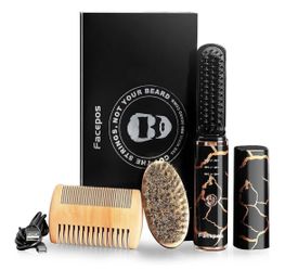 Wireless Electric Heated Beard Straightener Set