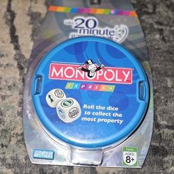 MONOPOLY EXPRESS PARKER BROTHERS TAKE A 20 MINUTE GAME BREAK BRAND NEW, NEVER OPENED