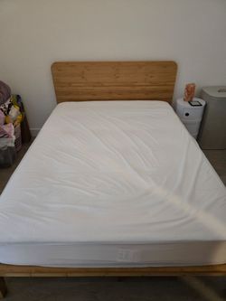 Full size Bamboo Bed frame and organic mattress