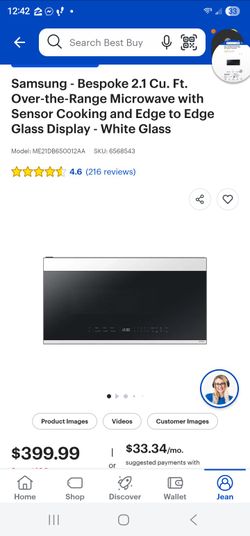 New Open Box Never Used Bespoke White Microwave