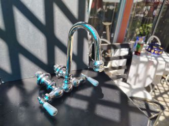 Chrome Two-Handle Bridge Faucet