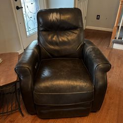 Black Leather Electric Reclining Chair