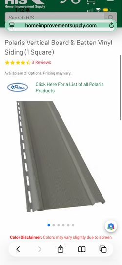 Vertical siding