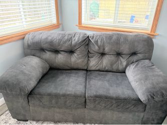 Grey love seat