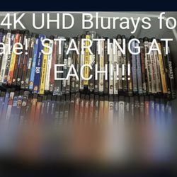 4k UHD Blurays For Sale Starting At $8 / See Photos For Titles 