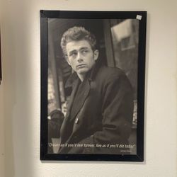James Dean Poster w/ frame