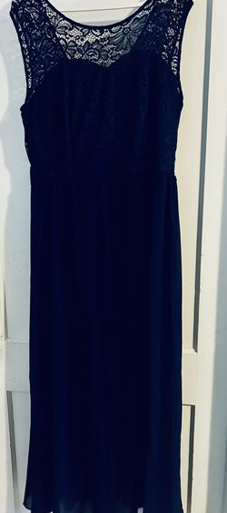 Lace sheer gown with tie back