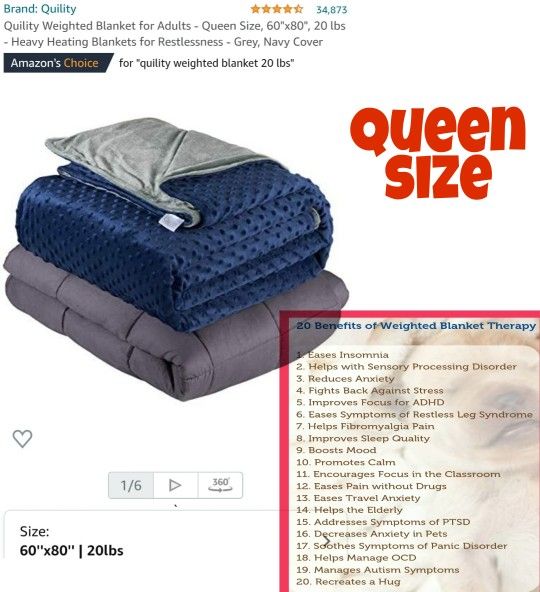 BRAND NEW WEIGHTED BLANKET 20lb  (QUEEN)