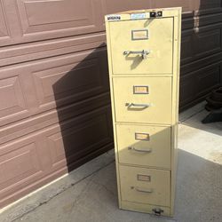 File Cabinet 4 drawers 15” W x 26” D x 52” Tall