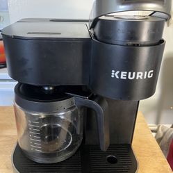 Keurig K-Duo Single Serve K-Cup Pod and Carafe Coffee Maker - works great.   Retails for  $145