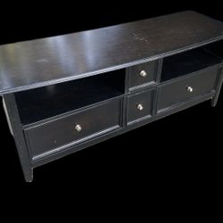 60 Inch TV Stand Almost Black Finish