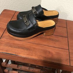 Coach Pebble Leather Adrienne Mules