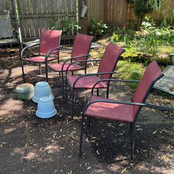 4 Lawn Chairs For Sale 