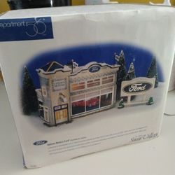 Vtg Dept.56 Snow Village Ford Uptown Motors 