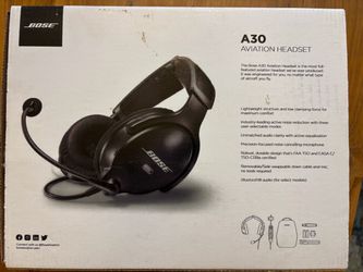 NEW Bose A30 Aviation Headset (Dual Plug/PJ + Bluetooth) - Unused, Original Packaging