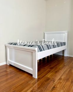 Twin Solid Wood Bed With Memory Foam Mattress $440
