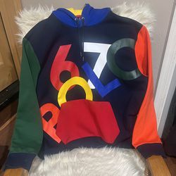 Ralph Lauren Polo Hoodie Colorblock Multicolor Sweatshirt 67 Men’s Large