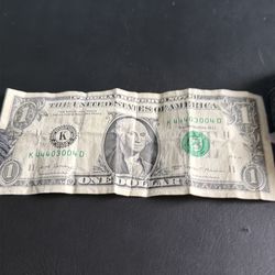 Rare 1 dollar bill!