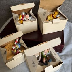 Disney Ornament Collection Jiminy Cricket, Quasimodo, Mickey &Winnie The Pooh